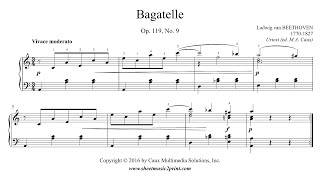 Beethoven  Bagatelle in A minor Op 119 No 9 [upl. by Araeic545]