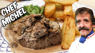 Filet de boeuf flambé sauce champignons [upl. by Treborsemaj]