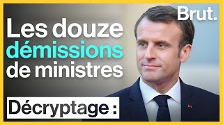 Les 12 démissions de ministres depuis lélection dEmmanuel Macron [upl. by Miett48]