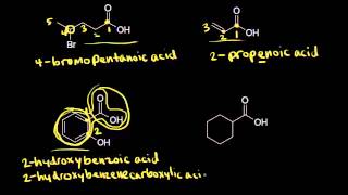 Carboxylic acid nomenclature and properties  Organic chemistry  Khan Academy [upl. by Sidonia]