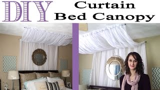 DIY Curtain Bed Canopy  33 [upl. by Dahij]