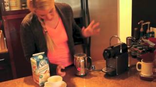 Nespresso Aeroccino Plus Frother Review Frothing Almond Milk [upl. by Ursa]