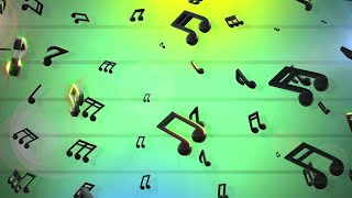 Music Notes Background loop  Green Screen Motion Graphics Animated Background Copyright Free [upl. by Gerhard]