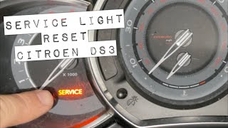 🇬🇧Citroen DS3 Service Light Reset quotHow To DIYquot No Special Tools [upl. by Ahsyle]