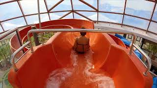 Viper WaterSlide at Nymphaea WaterPark Oradea Romania [upl. by Ecinereb]