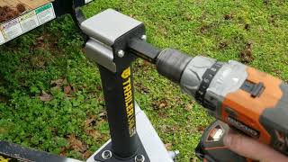 TRAILER VALET Drill Powered Trailer Jack REVIEW [upl. by Christiano]