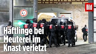 Gefängnismeuterei Polizei stürmt Knast in Thüringen  JVA Untermaßfeld [upl. by Lait]