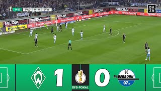 Werder Bremen gegen SC Paderborn 07 10  DFBPokal 202425  Spielen Höhepunkte [upl. by Kiefer]