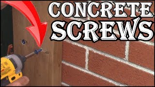 How To Screw A Board To Brick With Concrete Screws [upl. by Ytsenoh]