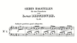 Beethoven 7 Bagatelles Op 33 with Score [upl. by Clarkin444]