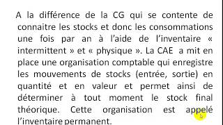 Comptabilité Analytique S3 partie 4quot la méthode dinventaire permanent des stock quot [upl. by Blatman]